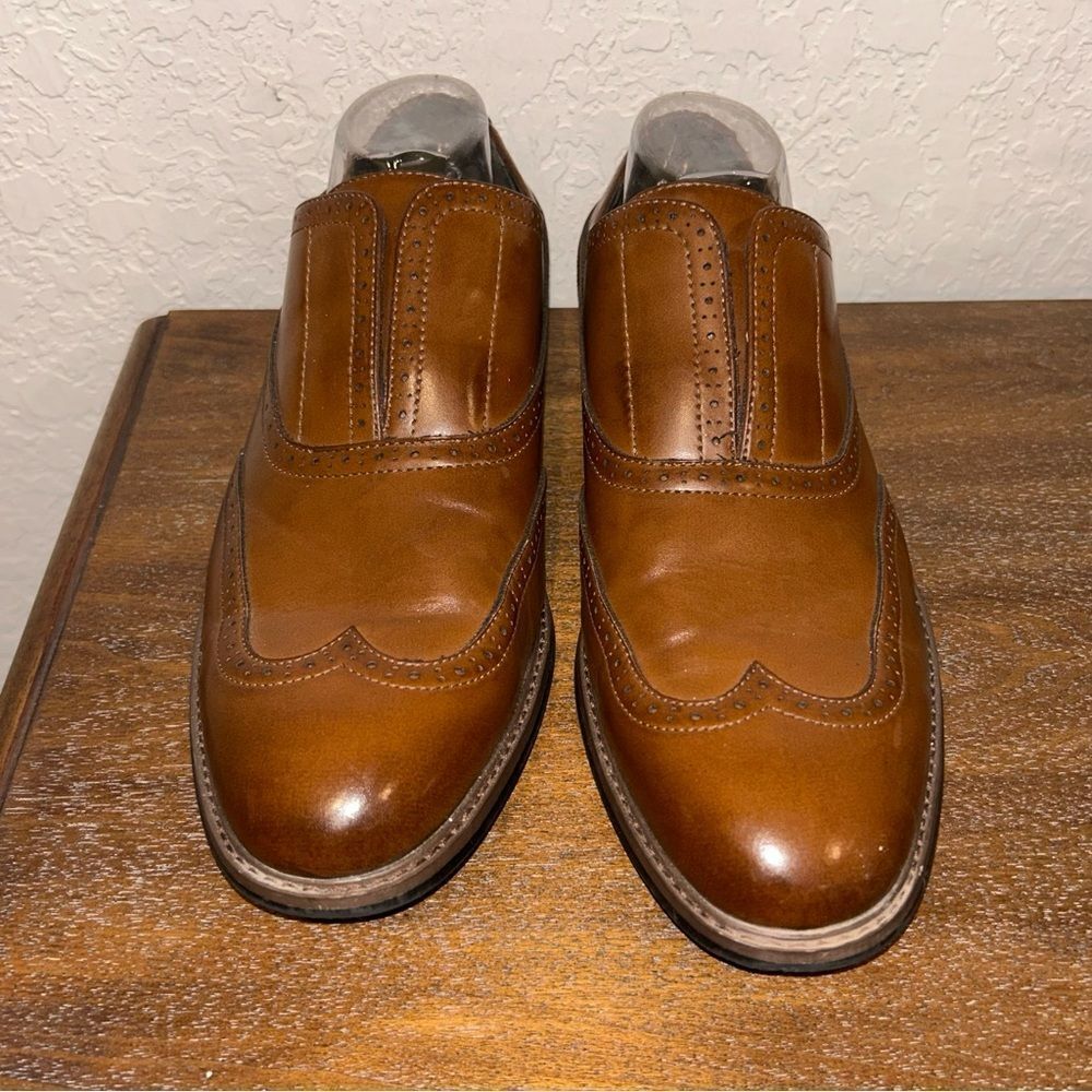 Vance Co. Slip On Wing Tip Dress Shoes - Picture 4 of 9